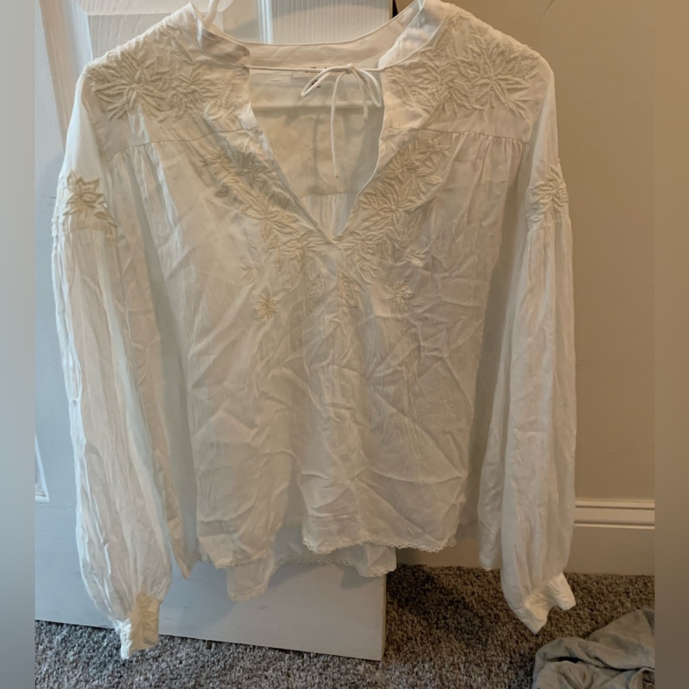 Wilfred Embroidered long sleeve Top